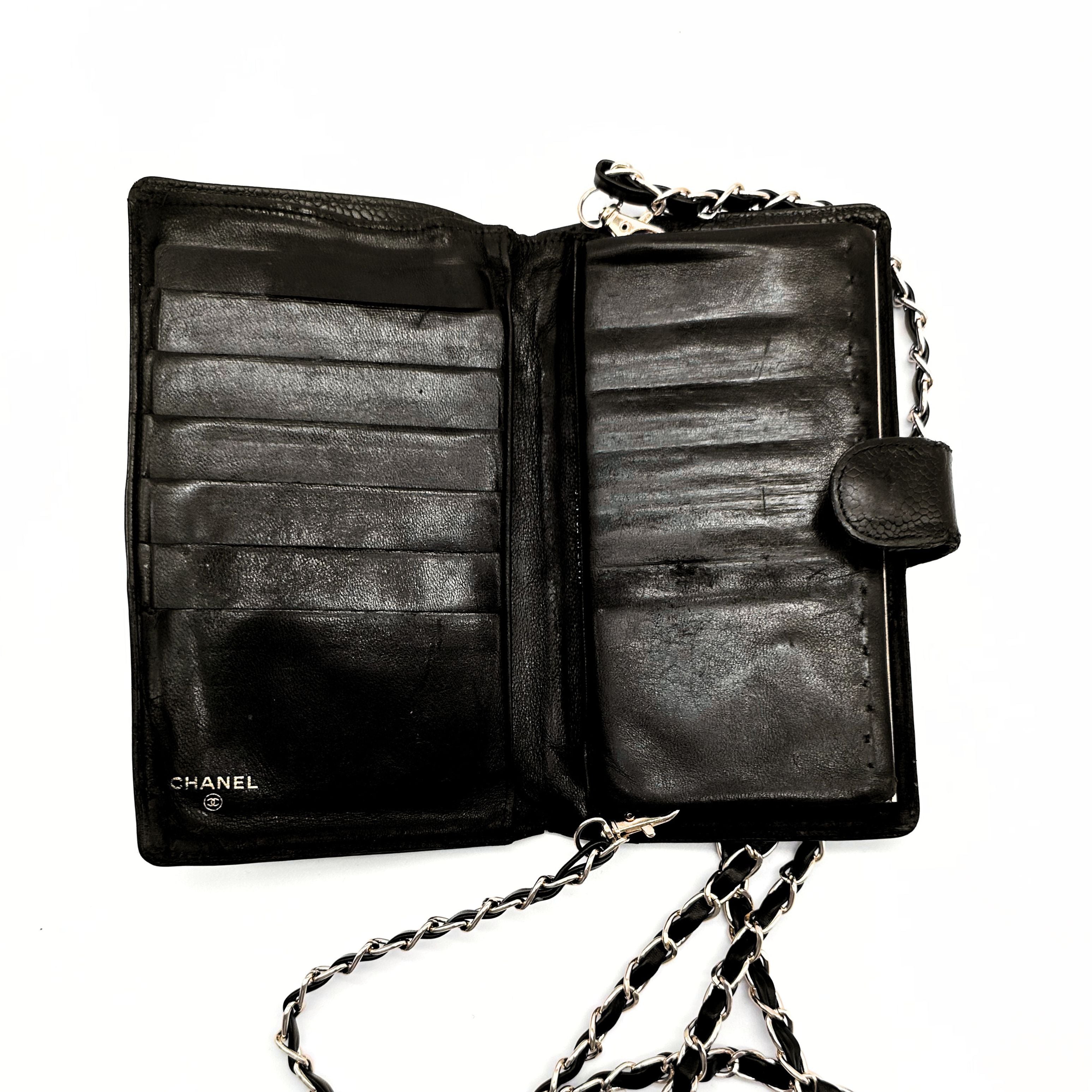 Chanel Mini Sac Portefeuille CC Cuir Noir