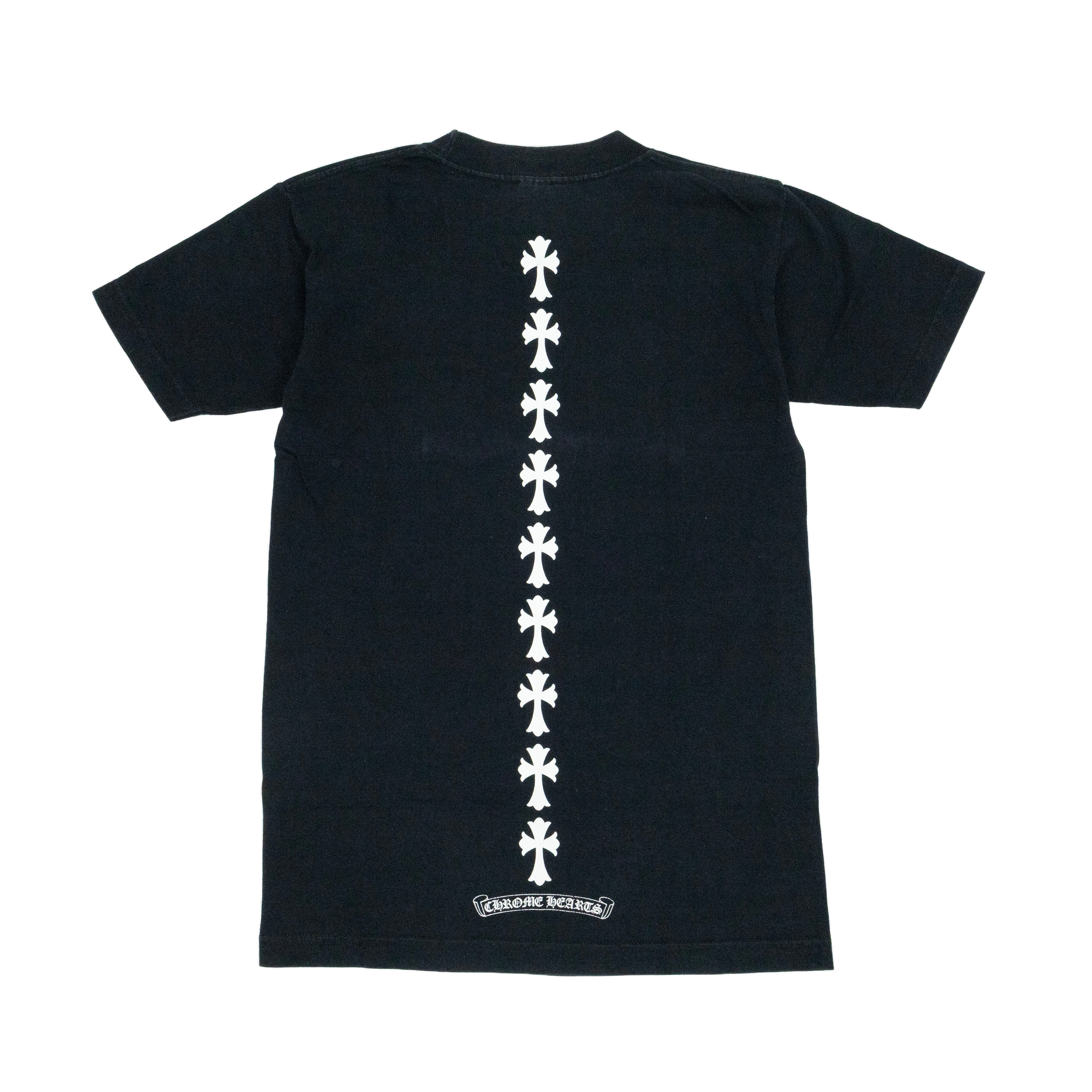 Chrome Hearts T-Shirt Logo 3 Croix Poche Noir
