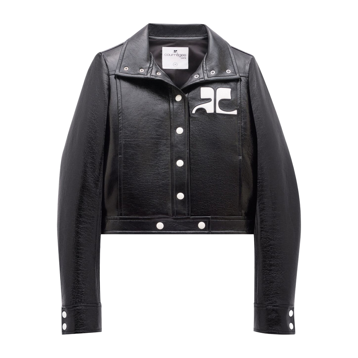 Courrèges Veste en Vinyle réédition noir
