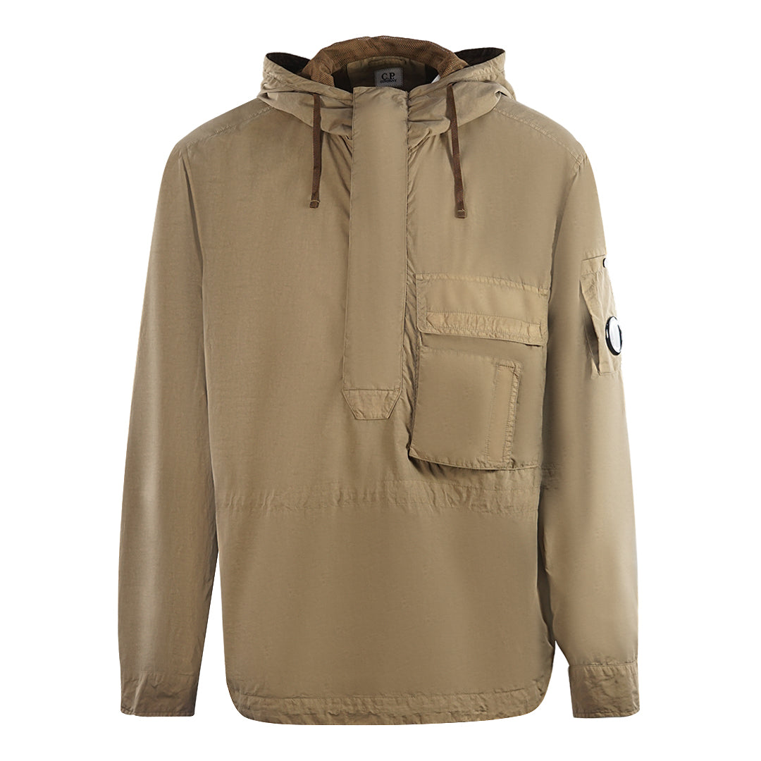 CP Company Flat Nylon Lead Brown Overshirt Jacket