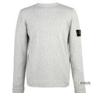 Crewneck Stone Island Laine Gris- Stone Island