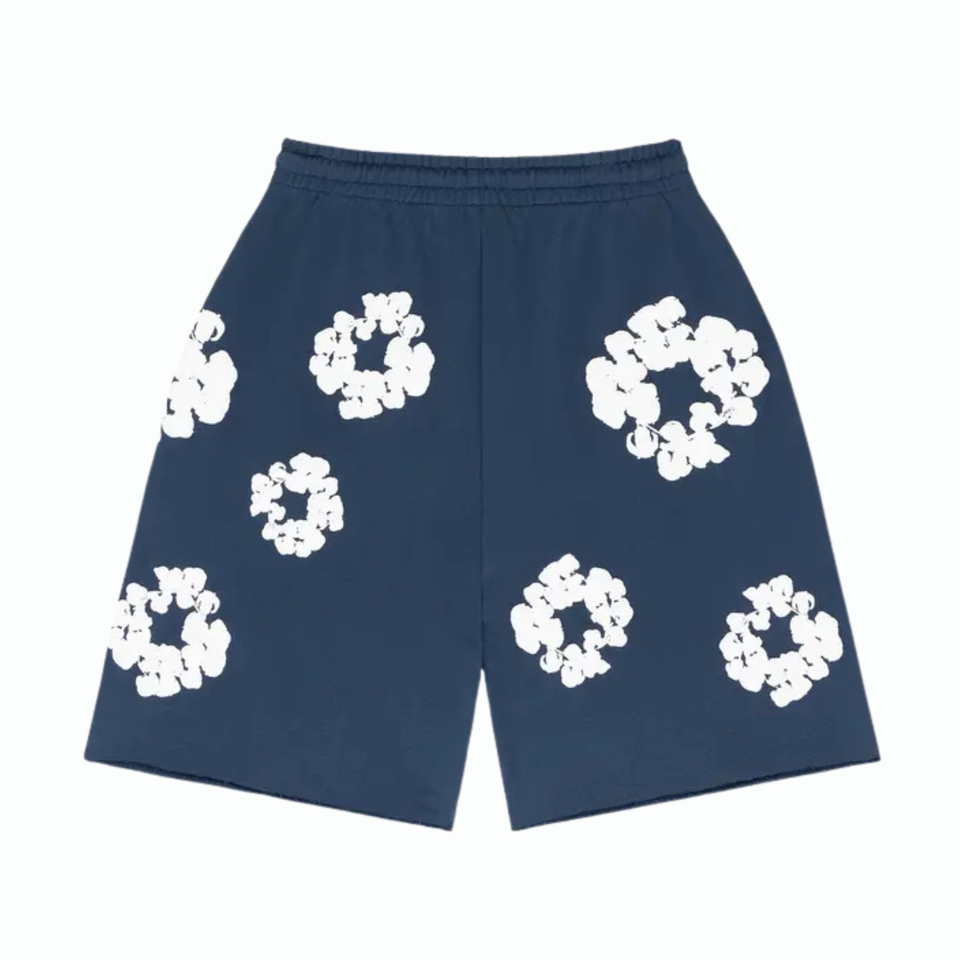 Denim Tears Short The Cotton Wreath Bleu marine