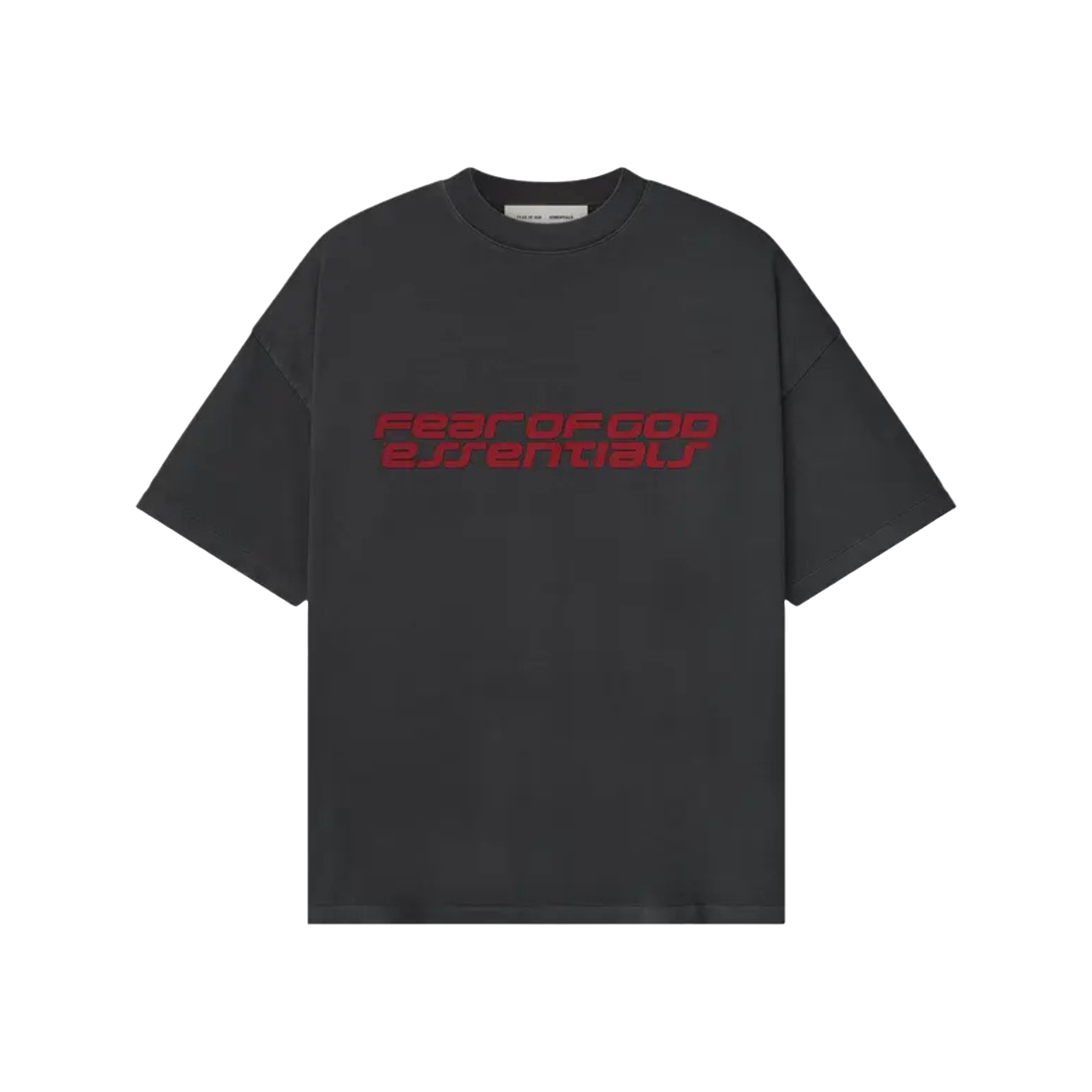 Essentials T-Shirt 90s Iron Grey Red Fear of God
