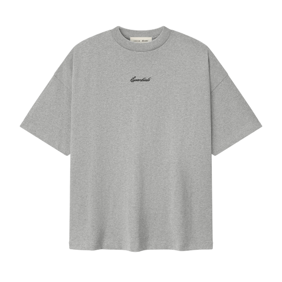 Essentials T-shirt Concrete Heather Signature 90'S Short Sleeve Tee Fear of God