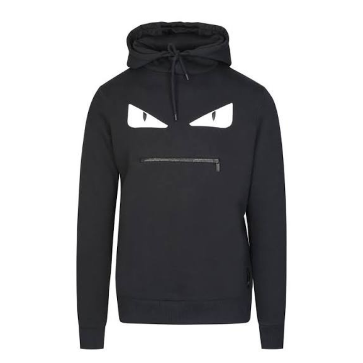 Fendi Black Bag Bugs Zip Mouth Hoodie
