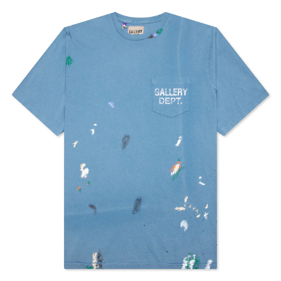 Gallery Dept. Vintage Logo Painted Tee - Dusty Blue