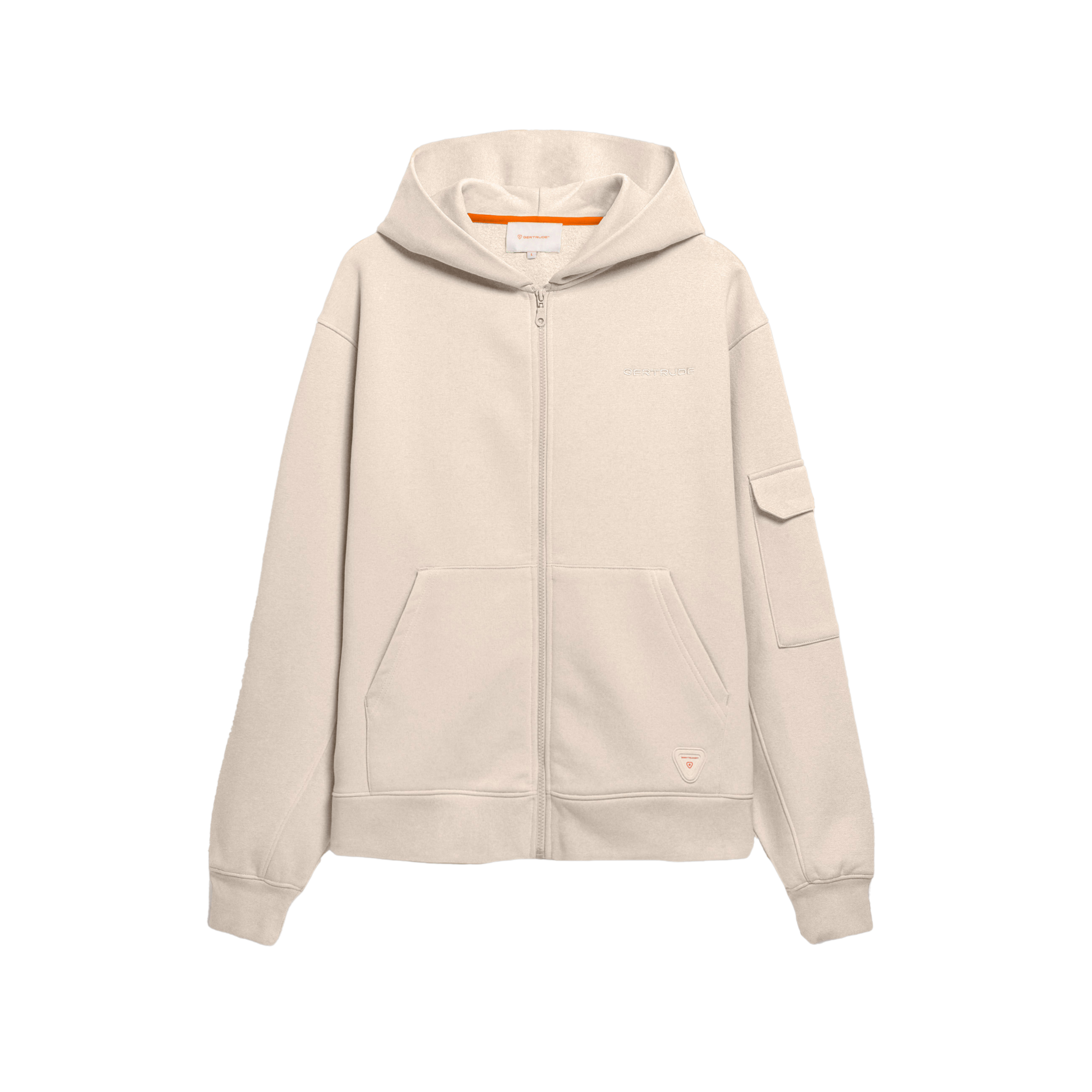 Gertrude Hoodie Zip Bob Beige