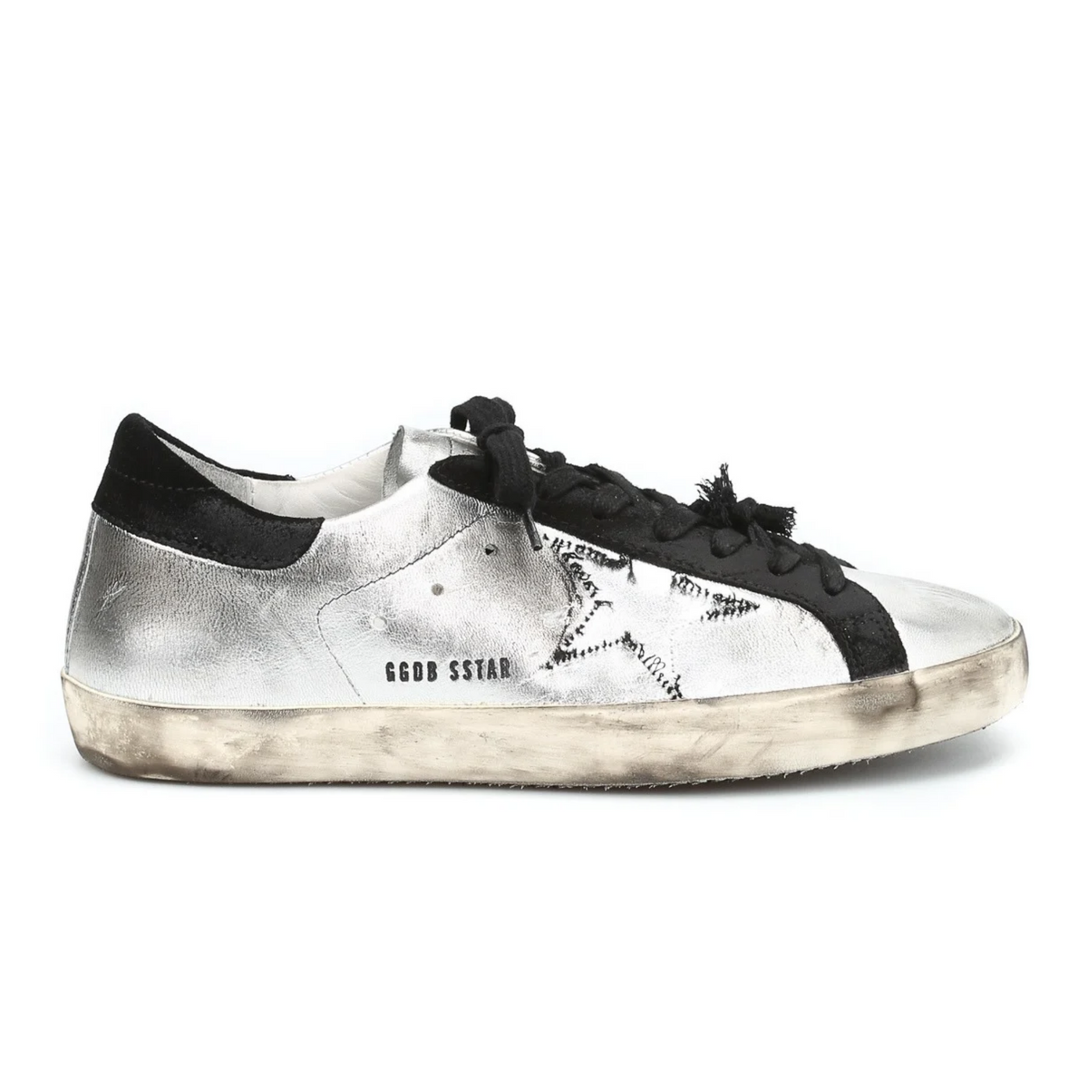 Golden Goose Superstar Sliver Black
