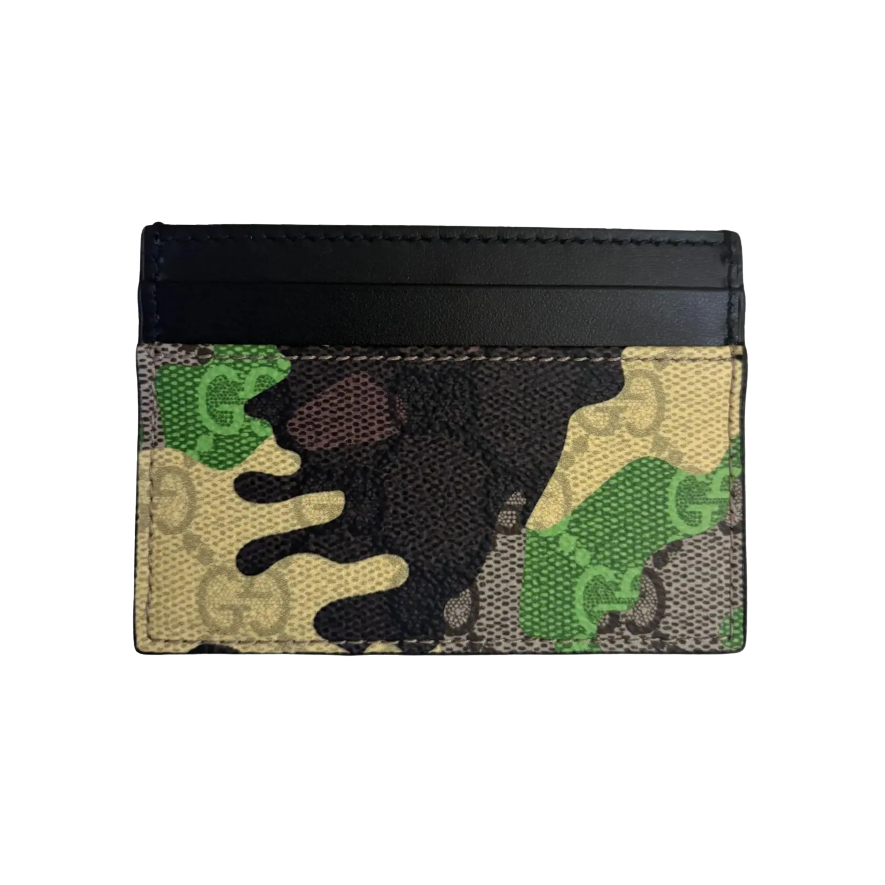 Gucci Porte-carte Monogramme Camouflage Noir
