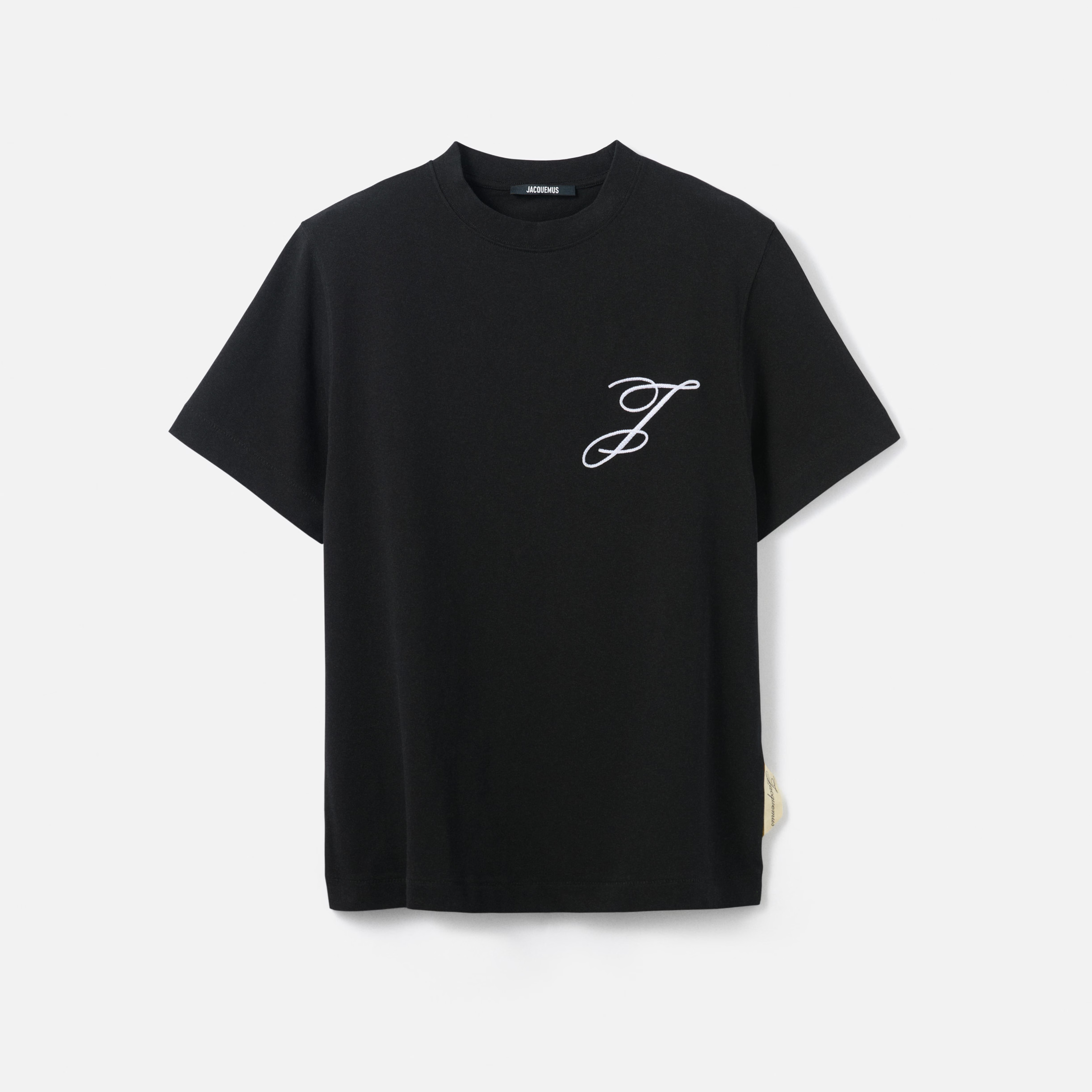 Jacquemus T-shirt Noir Logos Brodés