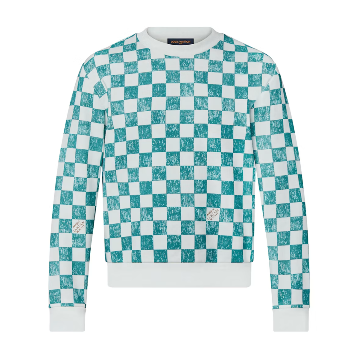 Louis Vuitton Damier Printed Crewneck Ocean