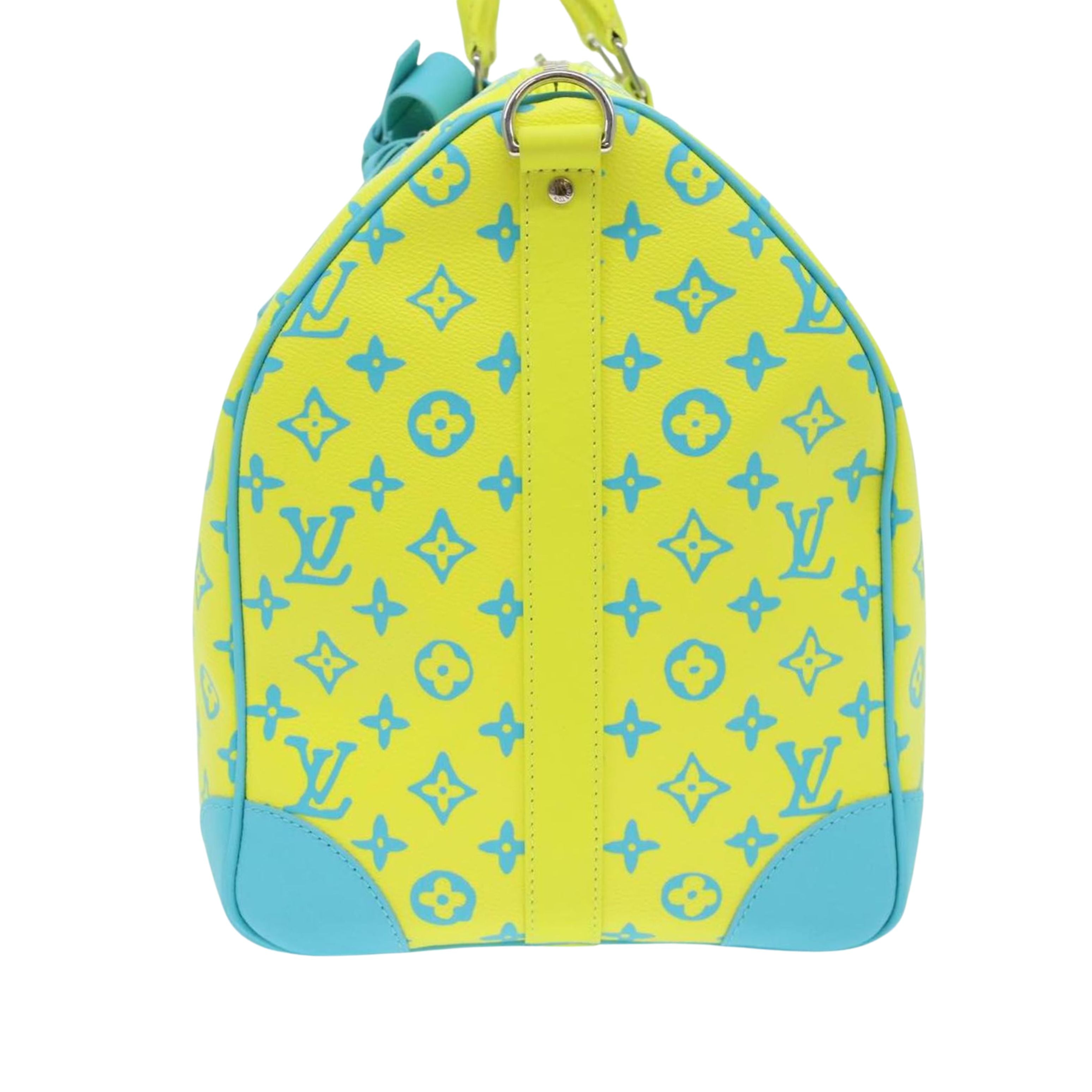 Louis Vuitton Sac de voyage Keepall 50 Neon Color Jaune Bleu