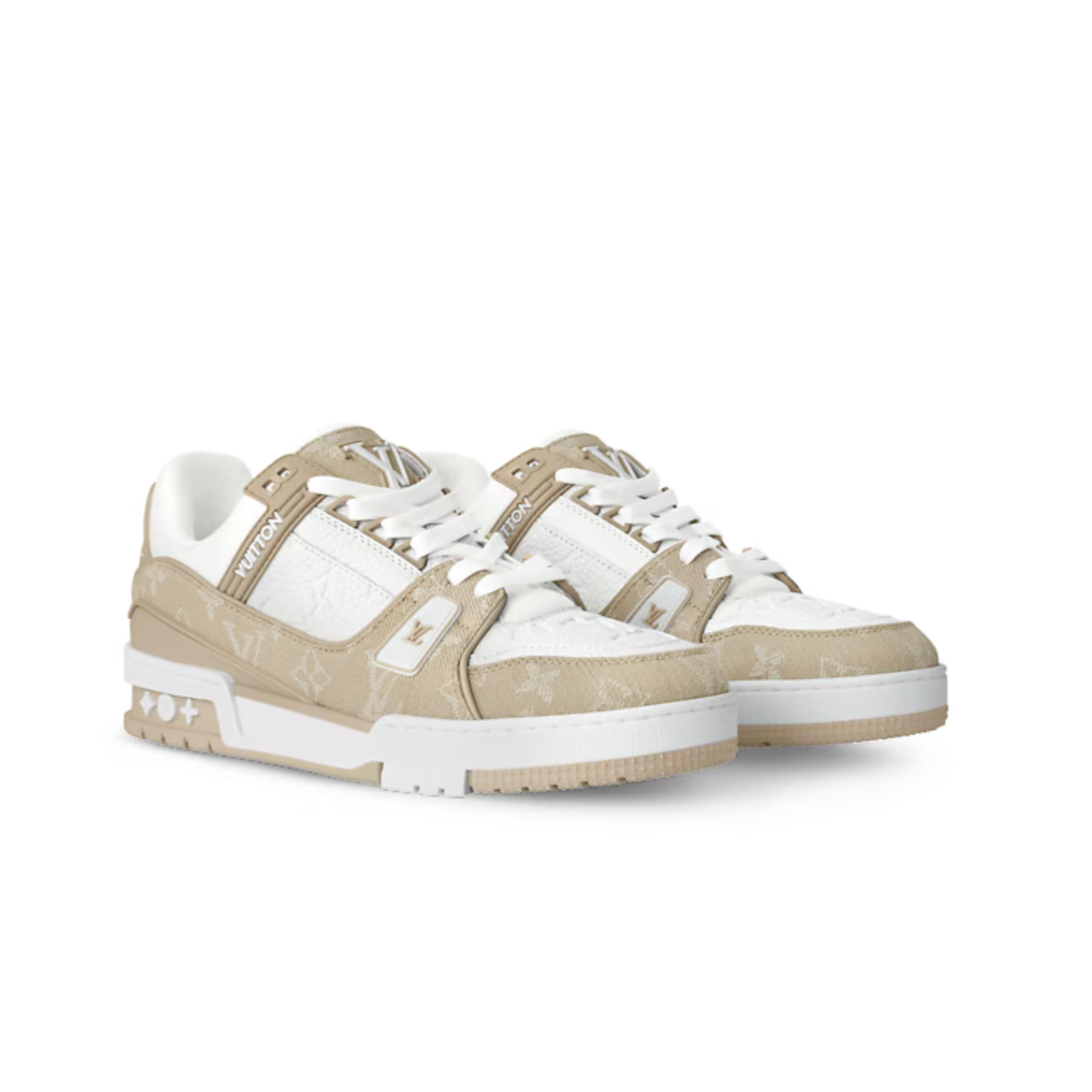 Louis Vuitton Trainer White Beige