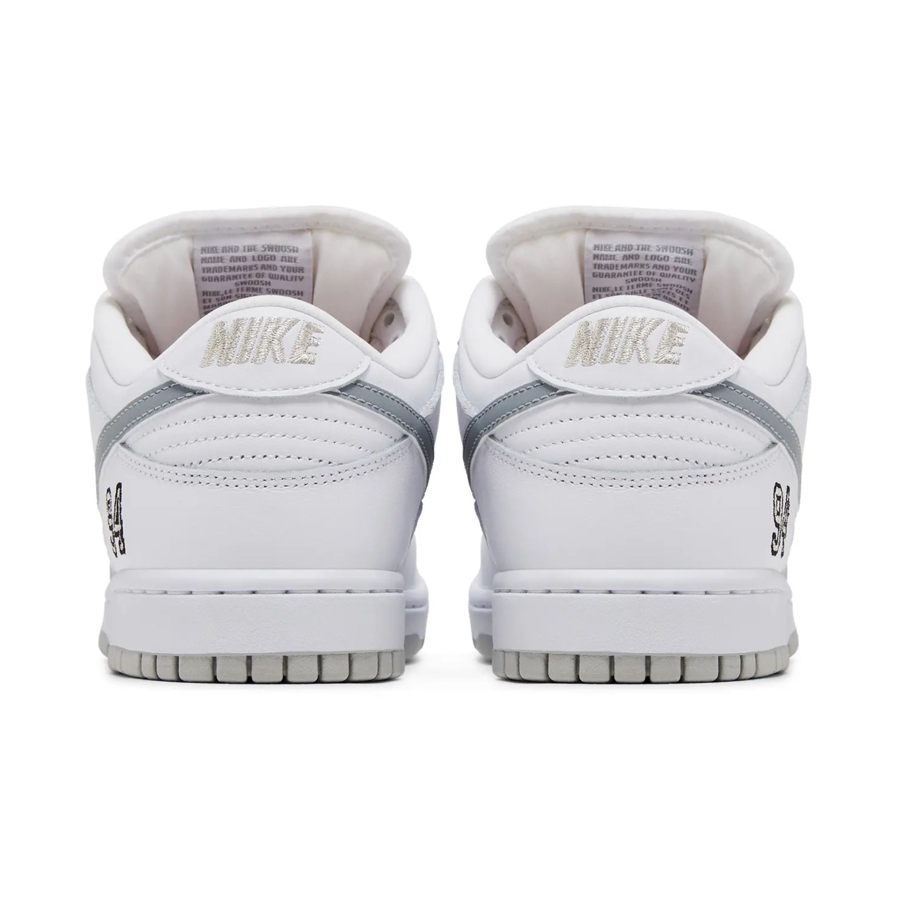 Nike SB Dunk Low Supreme 94 White Metallic Silver