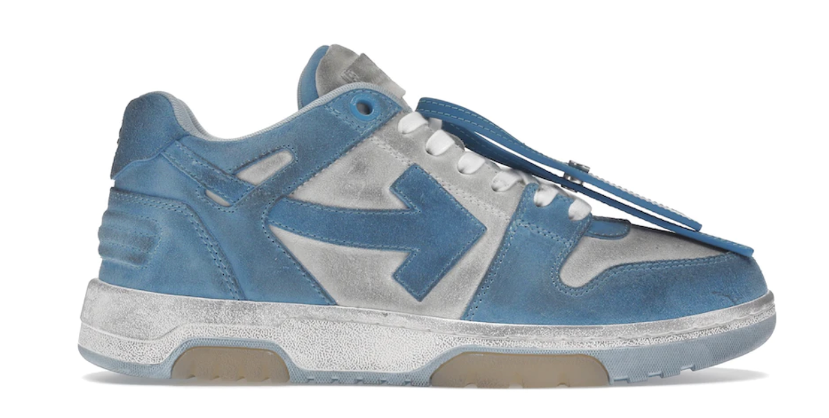 OFF-WHITE OOO Low Out Of Office Suede White Light Blue