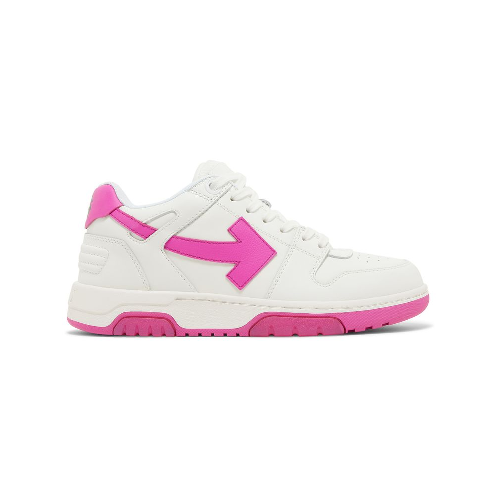 OFF-WHITE Out Of Office white/fuchsia pink calfskin leather (women's)