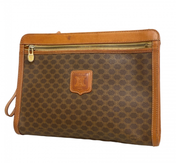 Pochette Céline Macadam marron