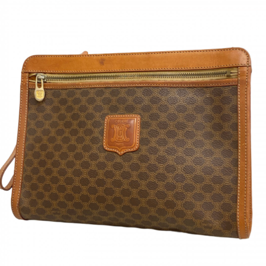 Pochette Céline Macadam marron