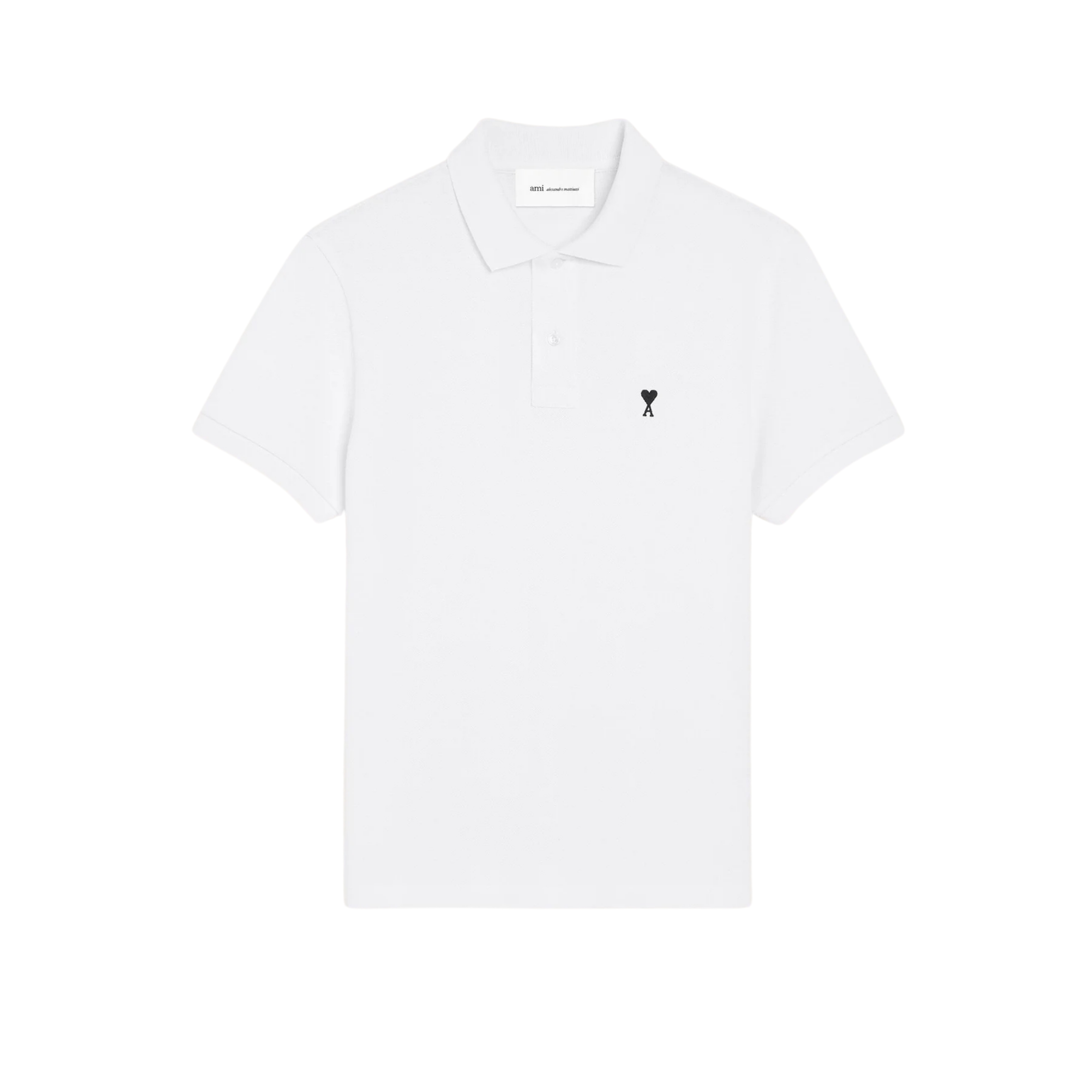 Polo Ami Paris Blanc De Coeur Noir