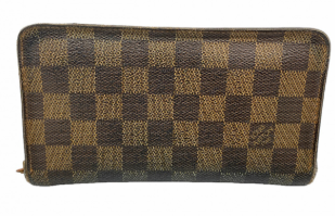 Louis Vuitton Damier Ebony Long Zip Wallet