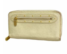 Portefeuille long Louis Vuitton Suhali Zippy blanc
