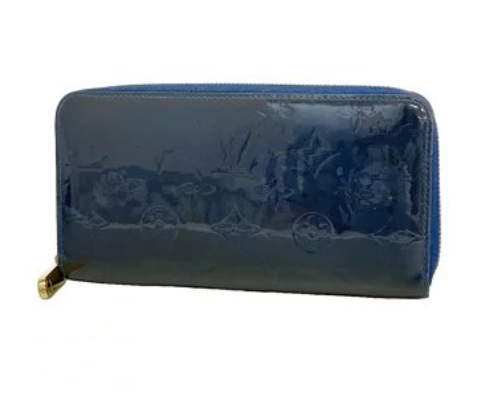 Portefeuille long Vernis Zippy Wallet grand bleu