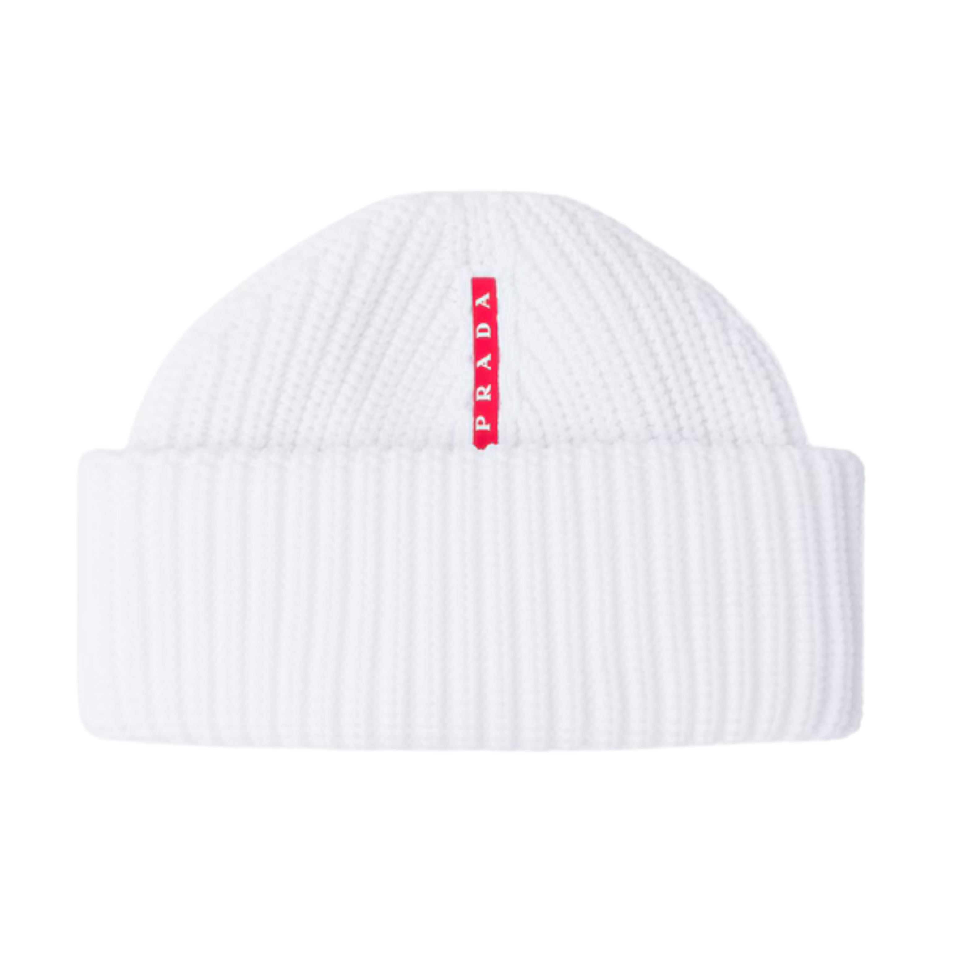 Prada Bonnet en Re-Nylon Tec Rec côtelé