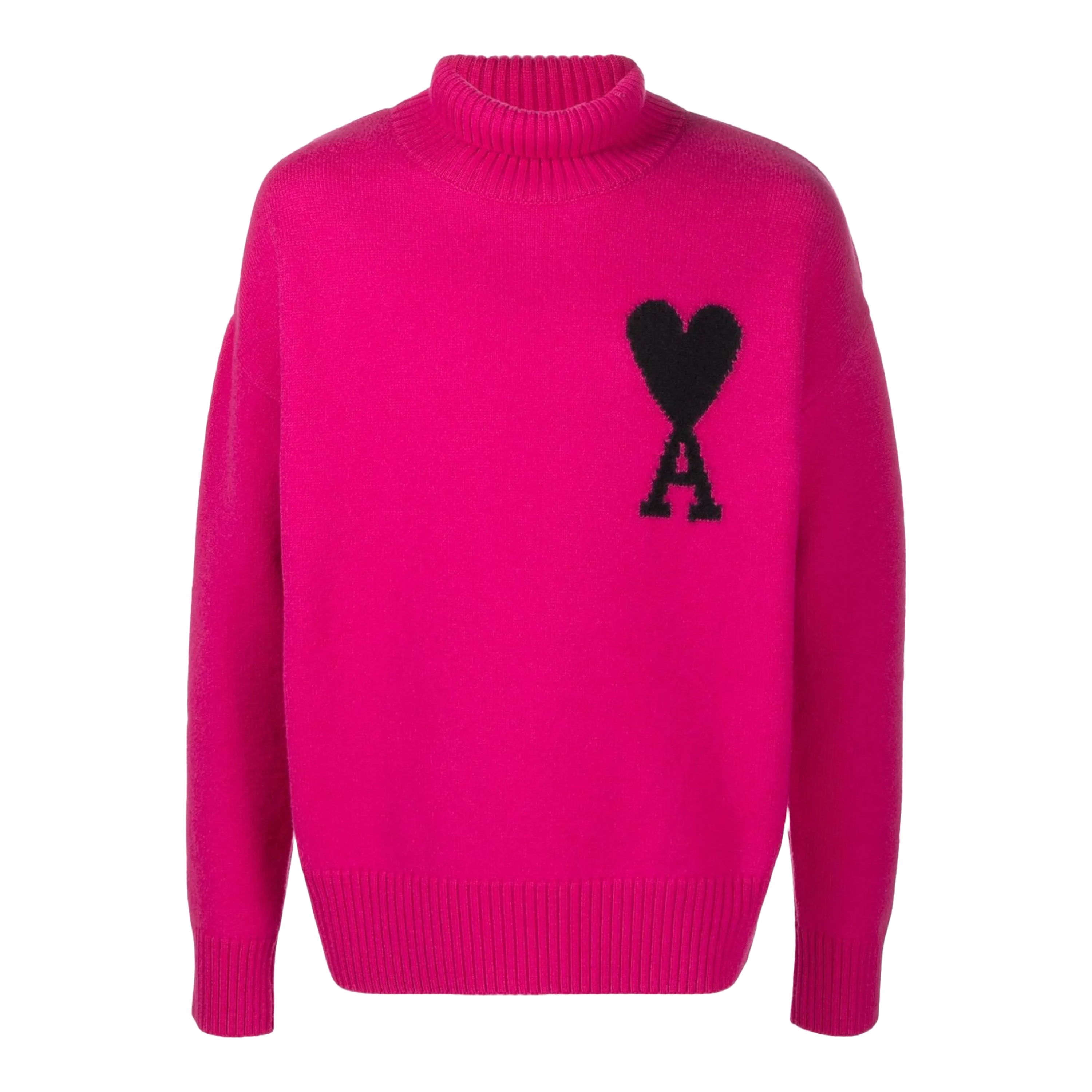 Pull Ami de Coeur à col roulé ROSE NOIR