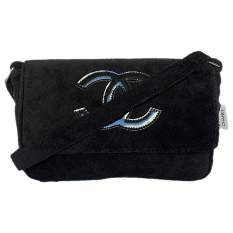 Chanel Plush Precision Messenger Bag Black