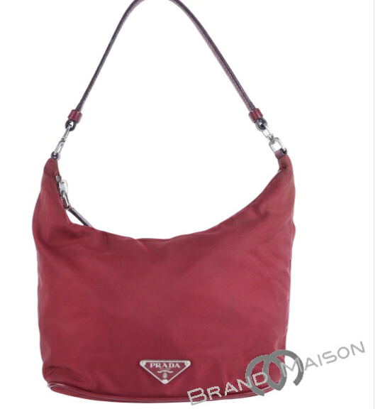 Sac bandoulière Prada en nylon rouge