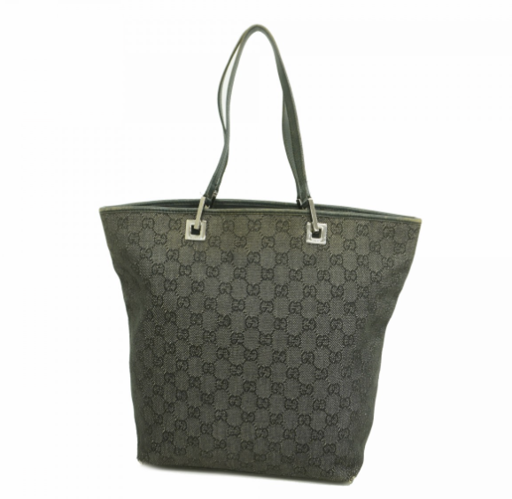 Sac cabas denim noir garnitures argentées