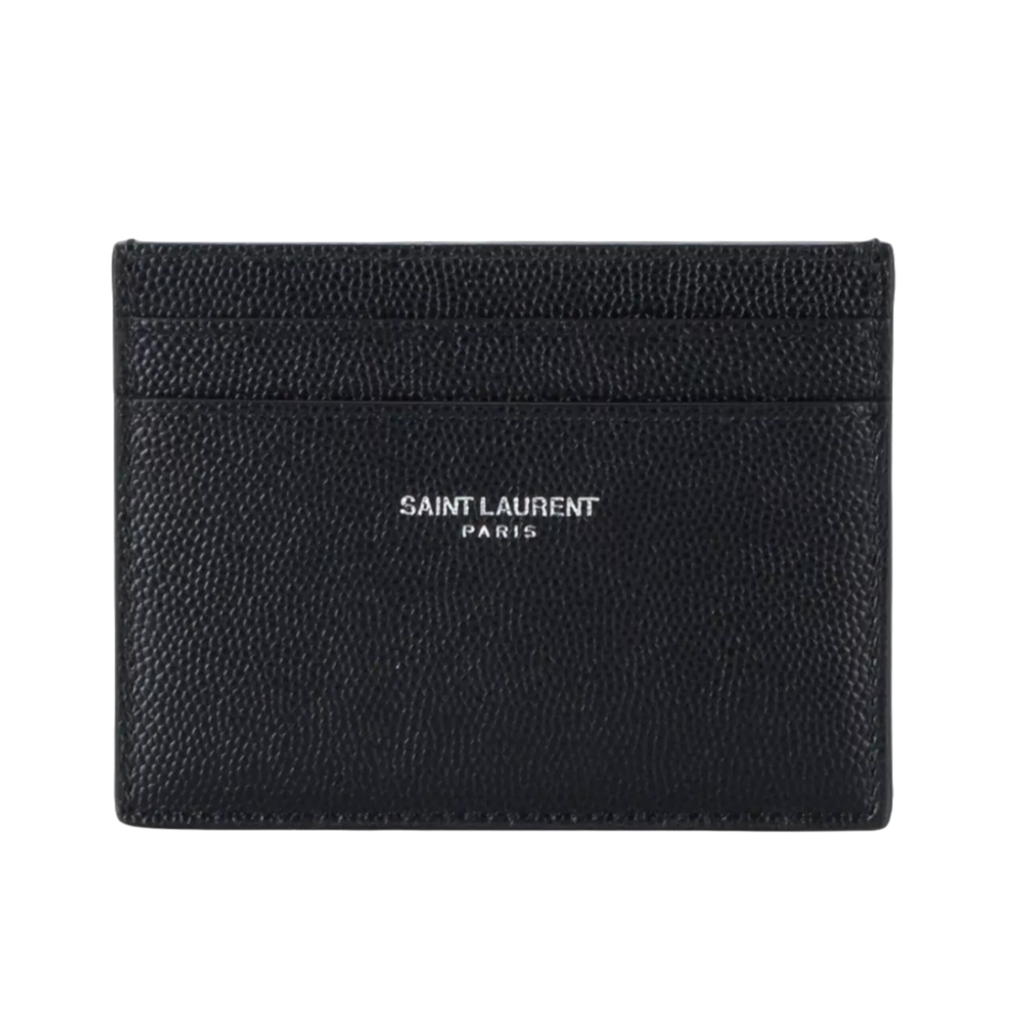 Saint Laurent Paris PORTE-CARTES en cuir grain de poudre