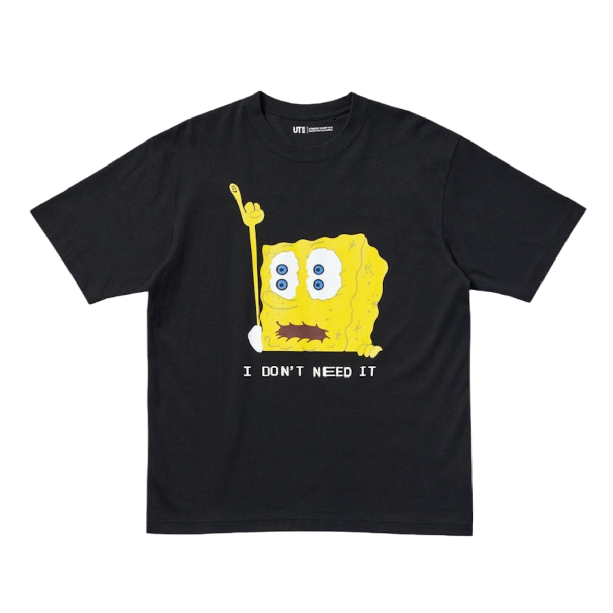spongebob x Uniqlo tshirt noir i don't need it
