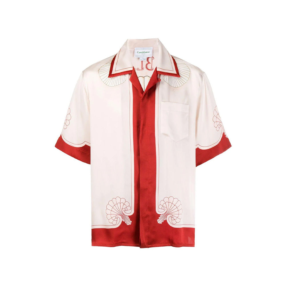 Casablanca Chemise Coquillage Beige/Rouge