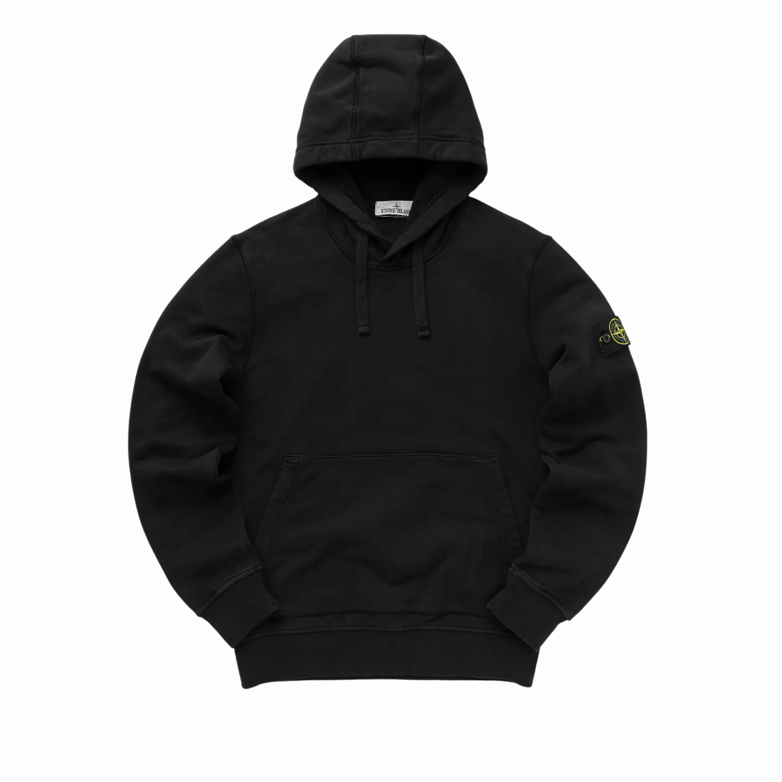 Stone Island Hoodie Logo Patch Black