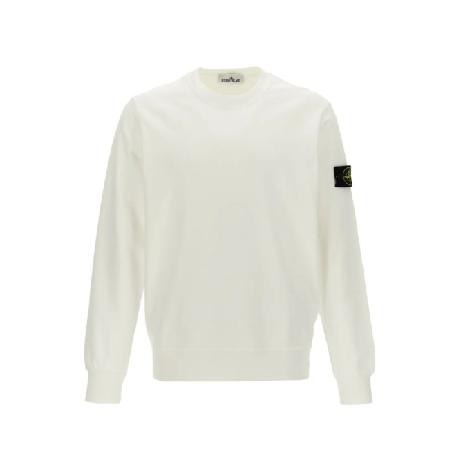 Stone Island Pull Crewneck Blanc