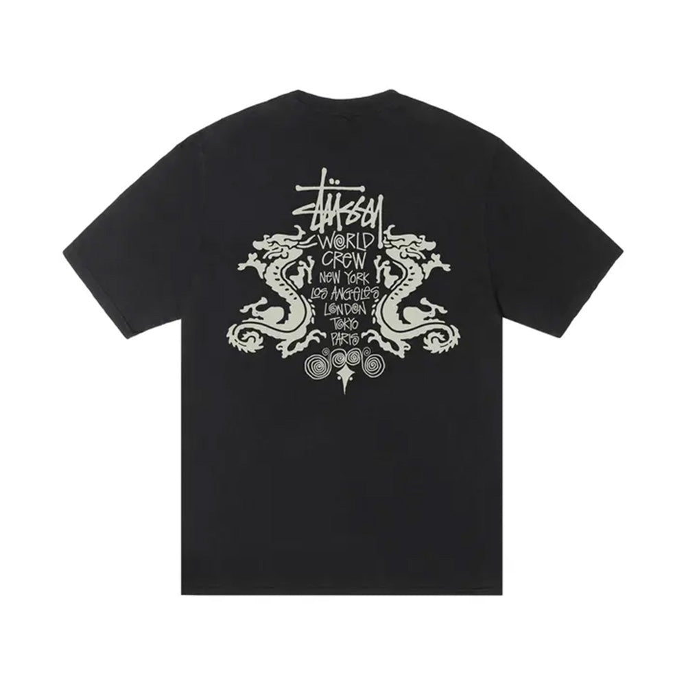 Stussy T-shirt Double Dragon Noir