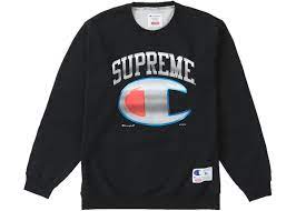 Supreme Champion Chrome Crewneck Black