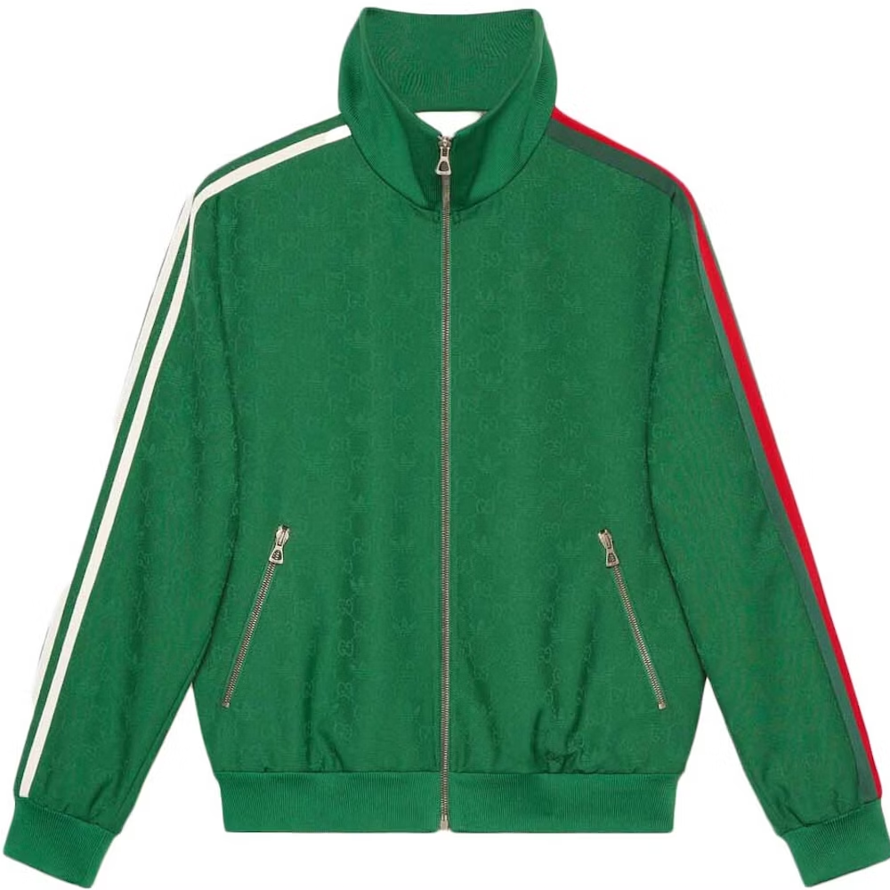 Veste Gucci x adidas GG Trefoil Jacquard Vert