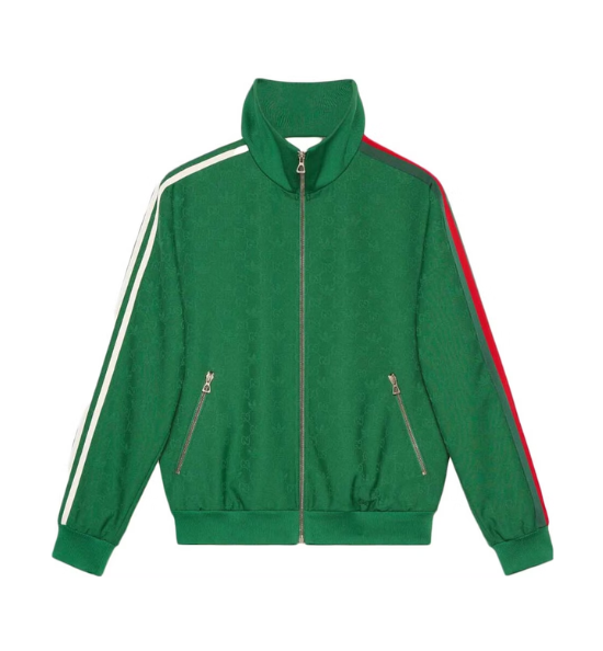 Veste Gucci x adidas GG Trefoil Jacquard Vert