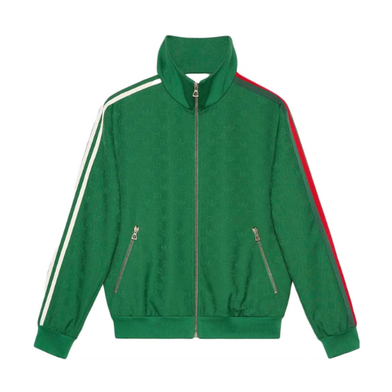 Gucci x adidas GG Trefoil Jacquard Jacket Green