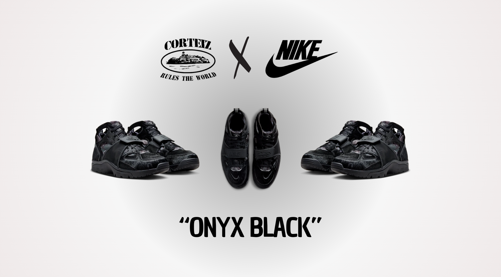 Nike x Corteiz : Air Trainer Huarache "Onyx Black", l'édition exclusive 2024 - Dimension Stores