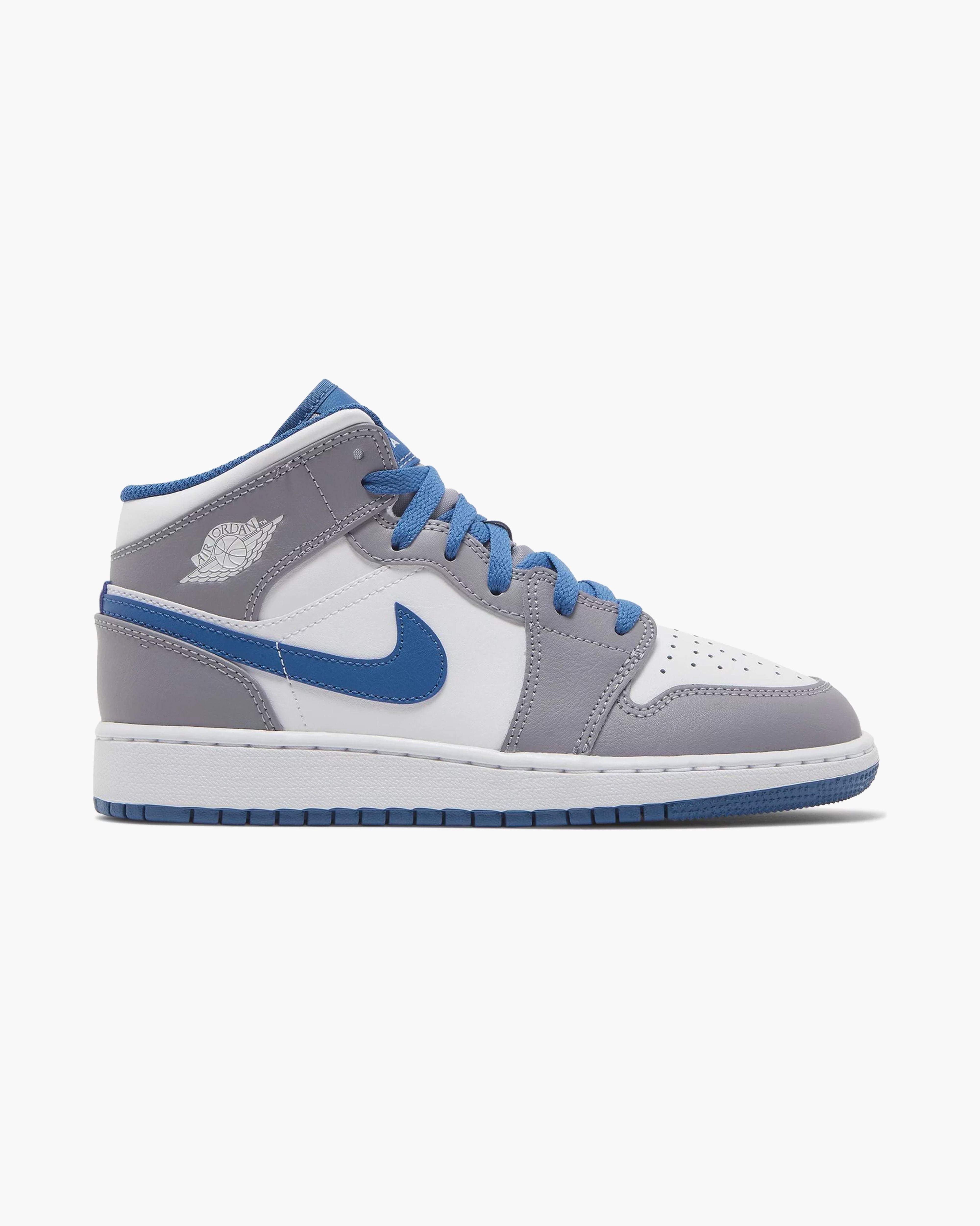 Air Jordan 1 Mid True Blue Cement