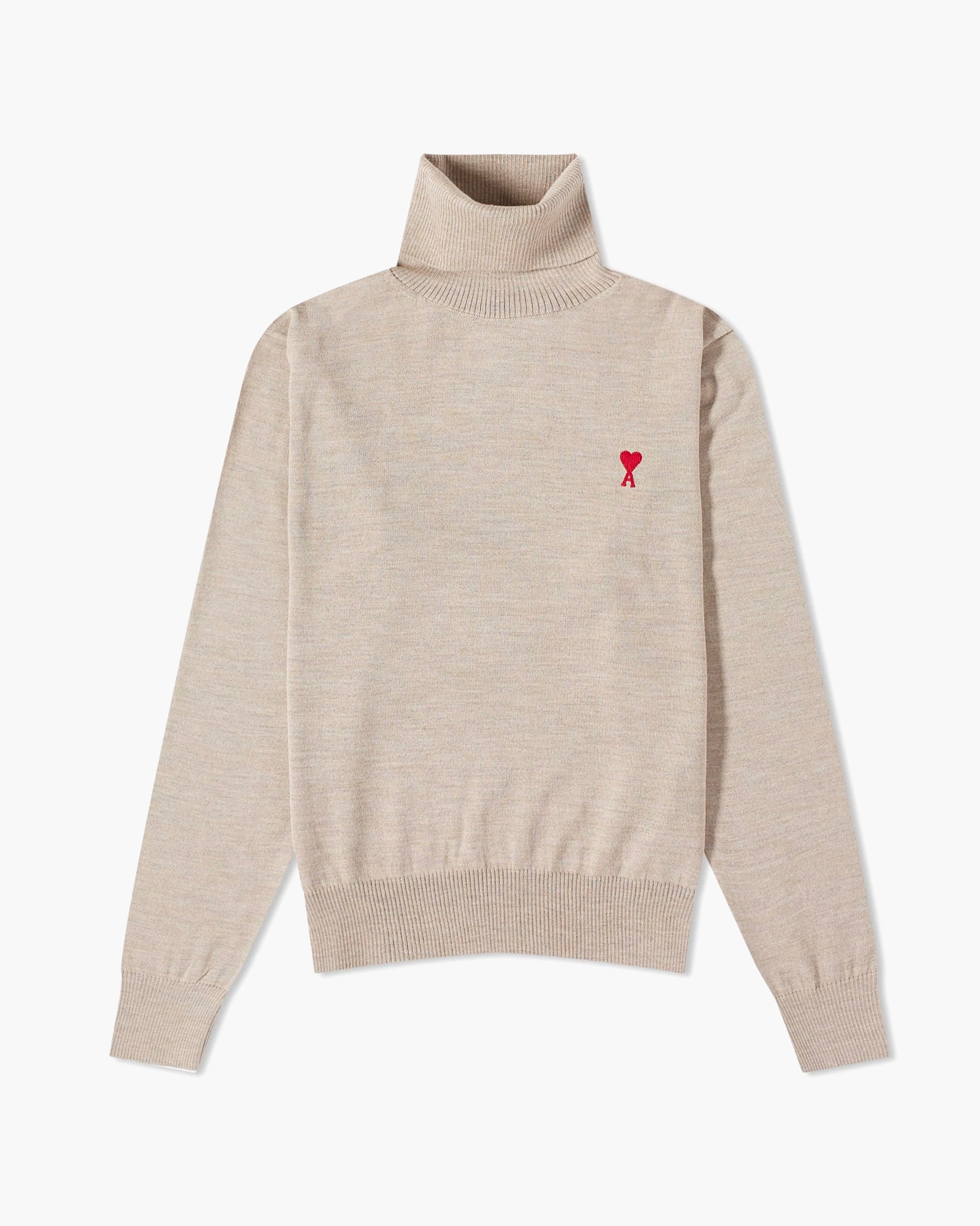 AMI PARIS NECK ROLL KNIT