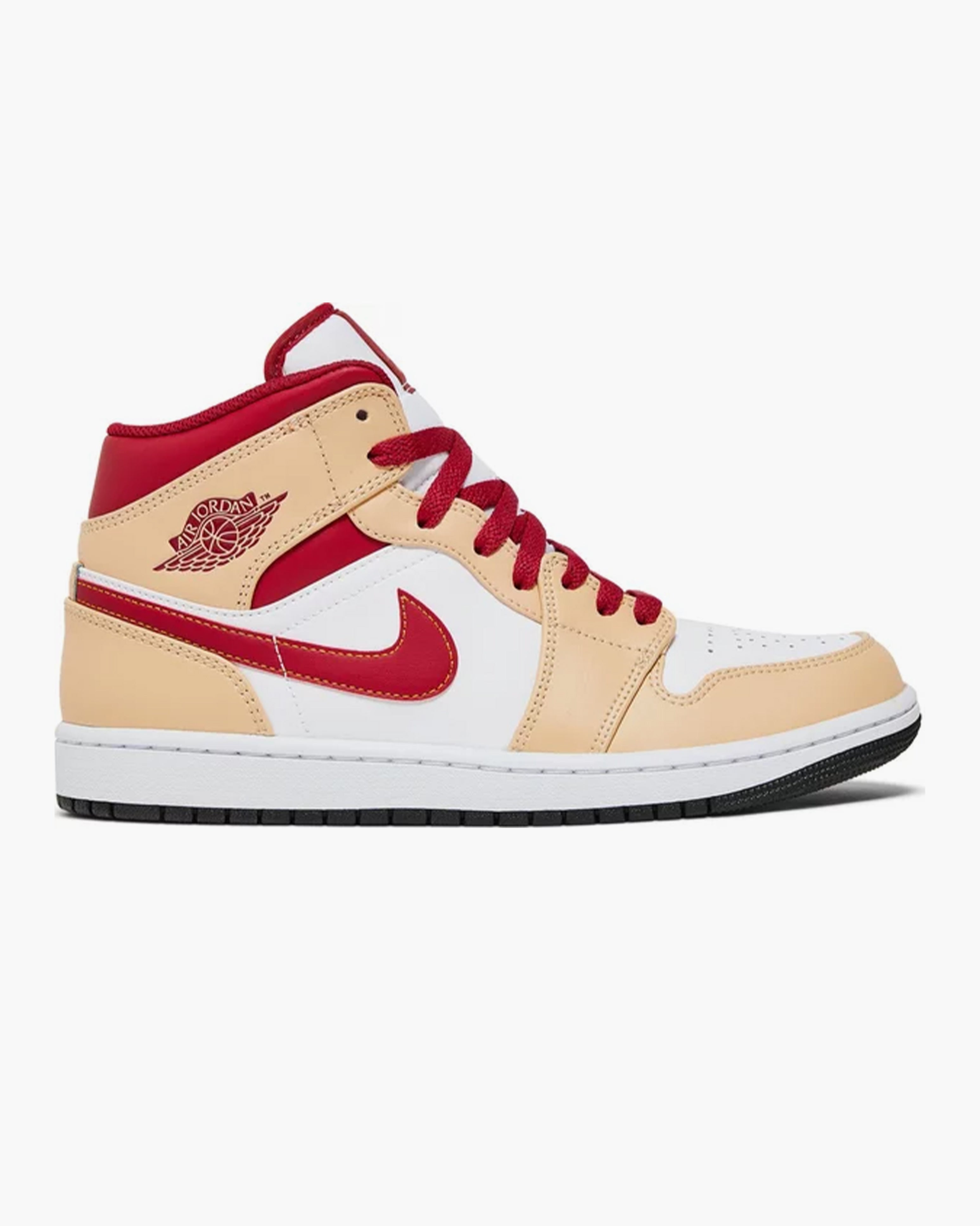 Air Jordan 1 Mid Light Curry Cardinal