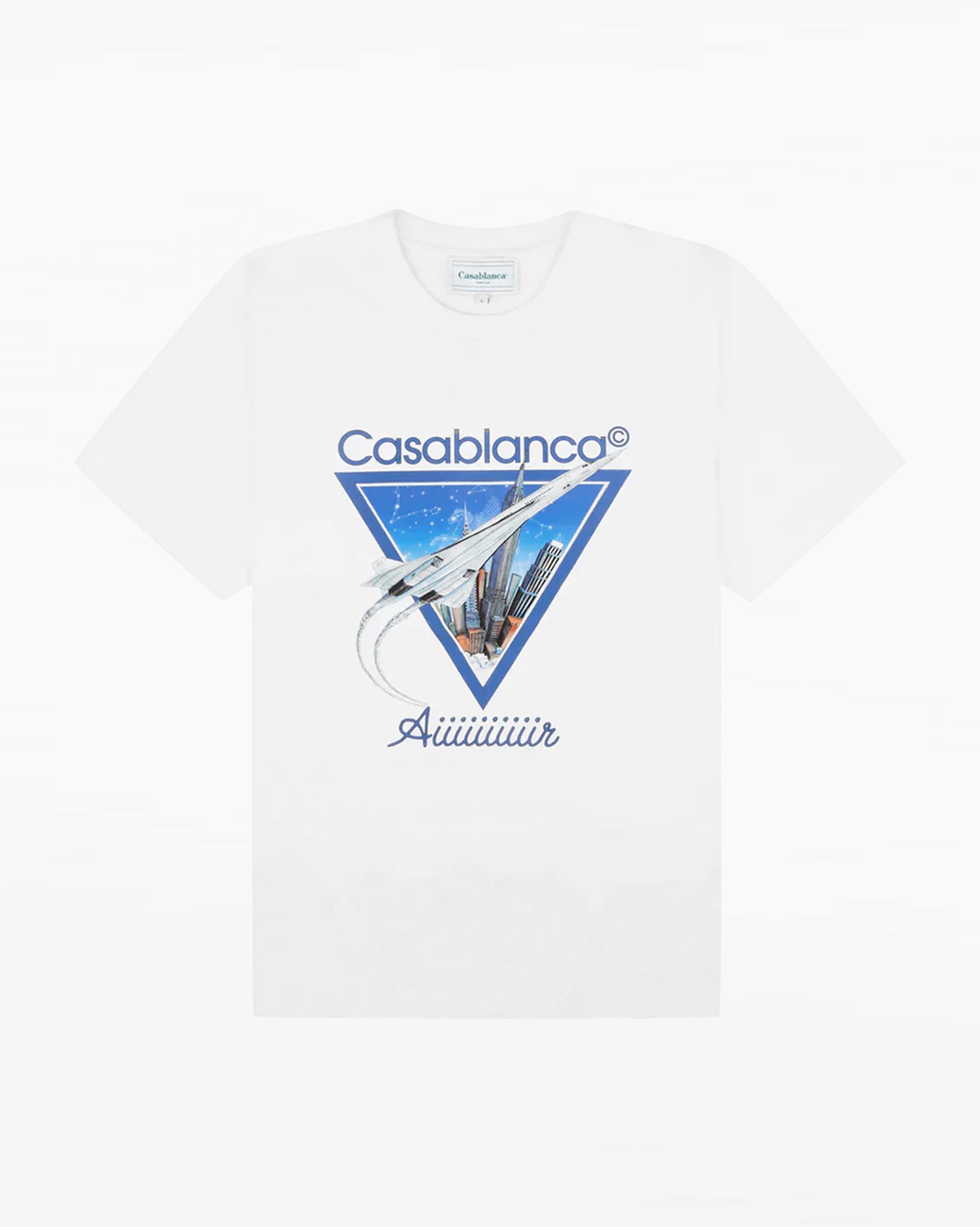 Casablanca 8 Aiiiiir Print Organic T-shirt White