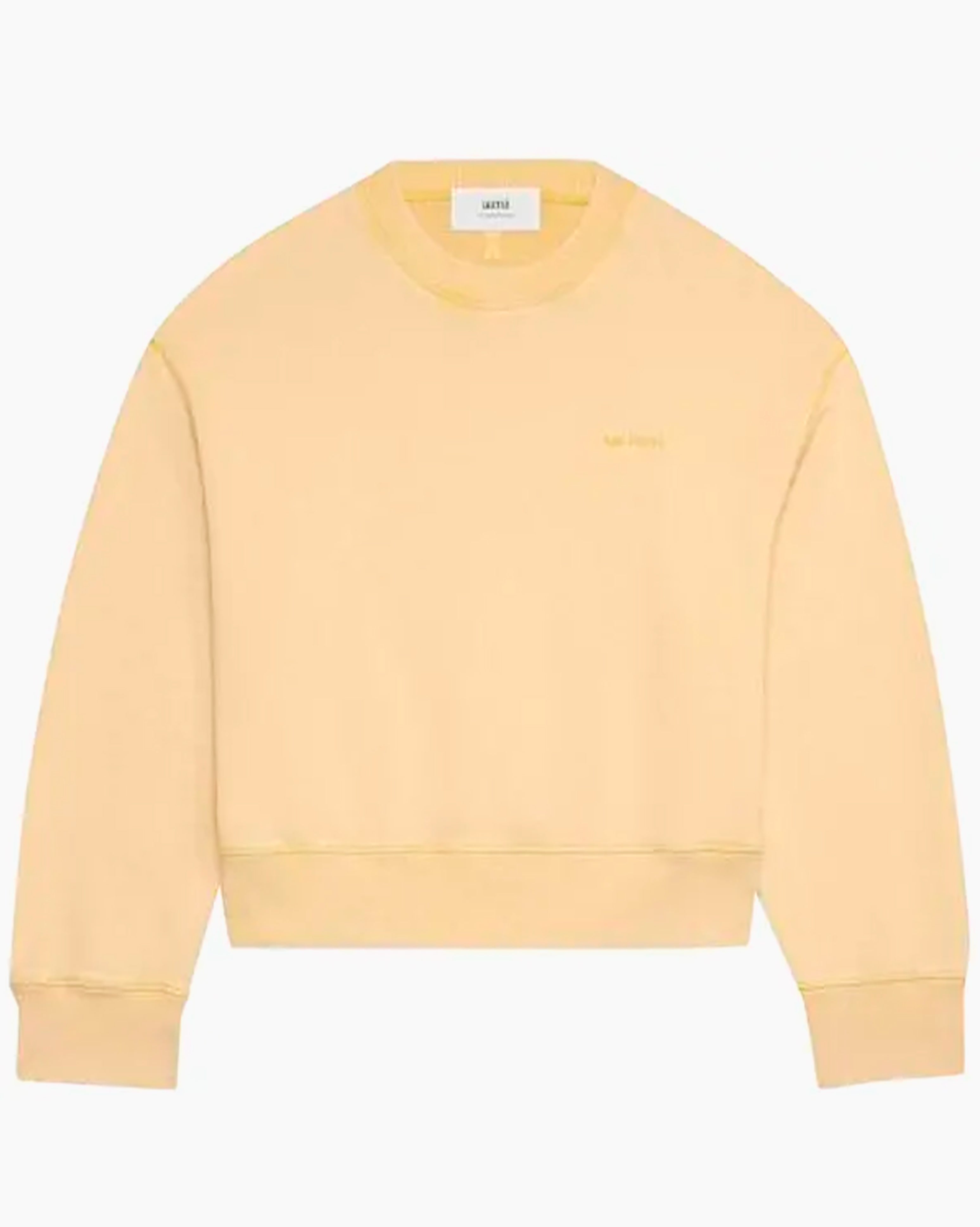 Ami Paris Sweatshirt Col Rond Jaune