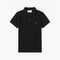 Polo Ami Paris Noir De Coeur Rouge
