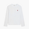 Ami Paris Long Sleeve T-Shirt with Red and White Heart