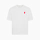 Ami Paris T-shirt Blanc Ami de Coeur Rouge